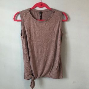 Design Lab grey tank top with front tie